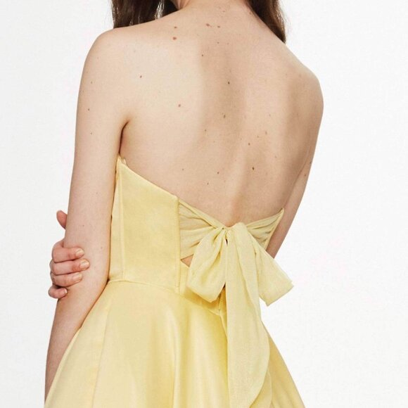 NWT Angela & Alison 91071 Evening Dress Yellow size 10 - Picture 3 of 5